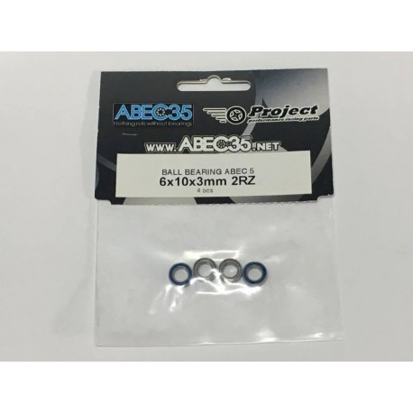 6103-RZ-SET ABEC35 CUSCINETTO 6X10X3 STEEL + RUBBER KIT 4PZ