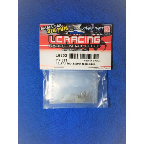 Set Pin 1.2x4.7 1.5x8 1.5x6 (10pz cadauno) per EMB 1/14
