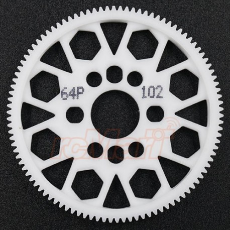 Corona da 102 denti modulo 64 - Competition delrin spur gear 64p 102T for 1/10 on road toouring drif