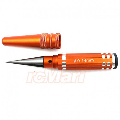 Svasatore Yeah Racing Color Arancio fino a 14 mm - Aluminium body mounting hole reamer 0-14mm orange