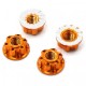 Dadi Ribassati e alleggeriti Arancioni / 4mm aluminiun wheel flange lock nut 4pz for RC Car oranger