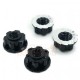 Dadi Ribassati e alleggeriti neri / 4mm aluminiun wheel flange lock nut 4pz for RC Car Black