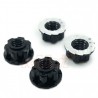 Dadi Ribassati e alleggeriti neri / 4mm aluminiun wheel flange lock nut 4pz for RC Car Black