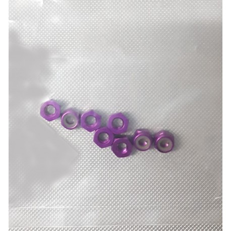Dadi per ruota da 4mm (8pz) colore viola