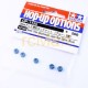 54155 Dado di bloccaggio alluminio sottile 3mm 5pz blu / 54155 3mm thin aluminium lock nut 5pz blue