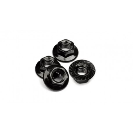 Dadi in alluminio flangiati M4 - Flanged aluminium nut M4