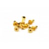 Vite Alluminio color oro M3x6 testa svasata / 12.9 grade steel 24k gold coated screw 3x6mm hex socket flat head screws 10pz