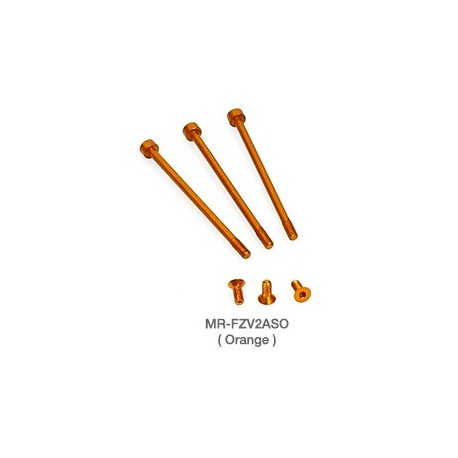 Viti in alluminio per custodia e cappuccio per motori Fleta ZX V2 Color Arancio 6 Pezzi / Fleta ZX V2 case & timing cap alumini