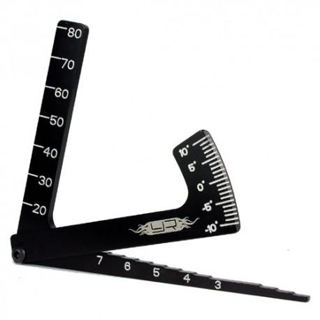 Calibro Camber 3 in 1 nero per tutte le auto da strada 1/8 & 1/10 - 3 in 1 camber gauge black fo all 1/8 & 1/10 on roads cars