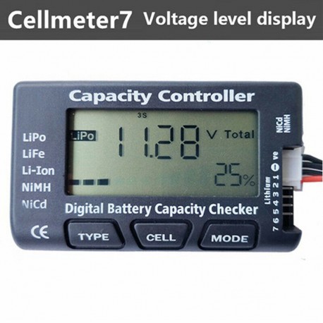 Controllo digitale della capacità della batteria Cellmeter-7 con nuova funzione di bilanciamento - Cellmeter-7 digital battery 