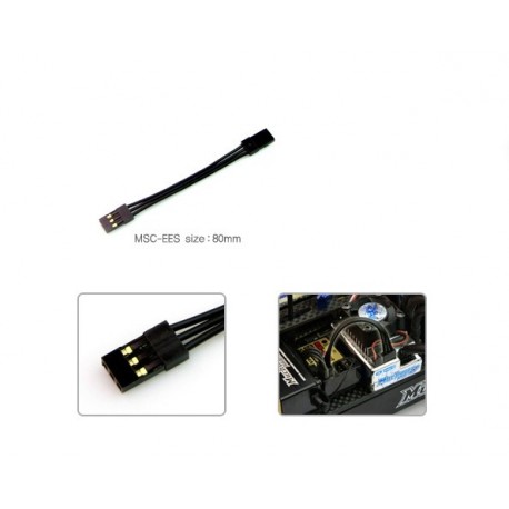 Connettore ESC nero maschio maschio 80mm - Black suit ESC connector Male – Male 80mm