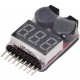 LiPo battery voltage tester low voltage buzzer alarm