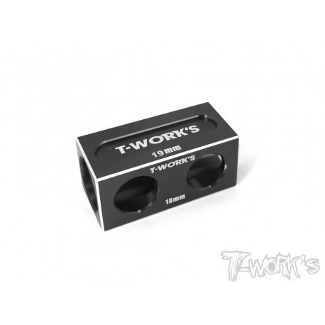 Blocco Anti Tweak 18/19mm (per Yokomo BD9 e Xray) T4 nero - 18/19mm anti tweak block for yokomo BD9 & xray t4 black