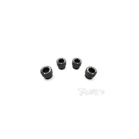 Regolatore dell'altezza del corpo in alluminio nero 4pz – Alluminium body height adjuster black