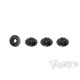 7075-t6 light weight large-contact low profile serrted wheel nuts black 4 pz