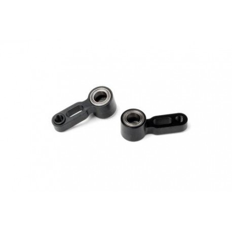 HB RACING STEERING ARM (BLACK/2pcs)